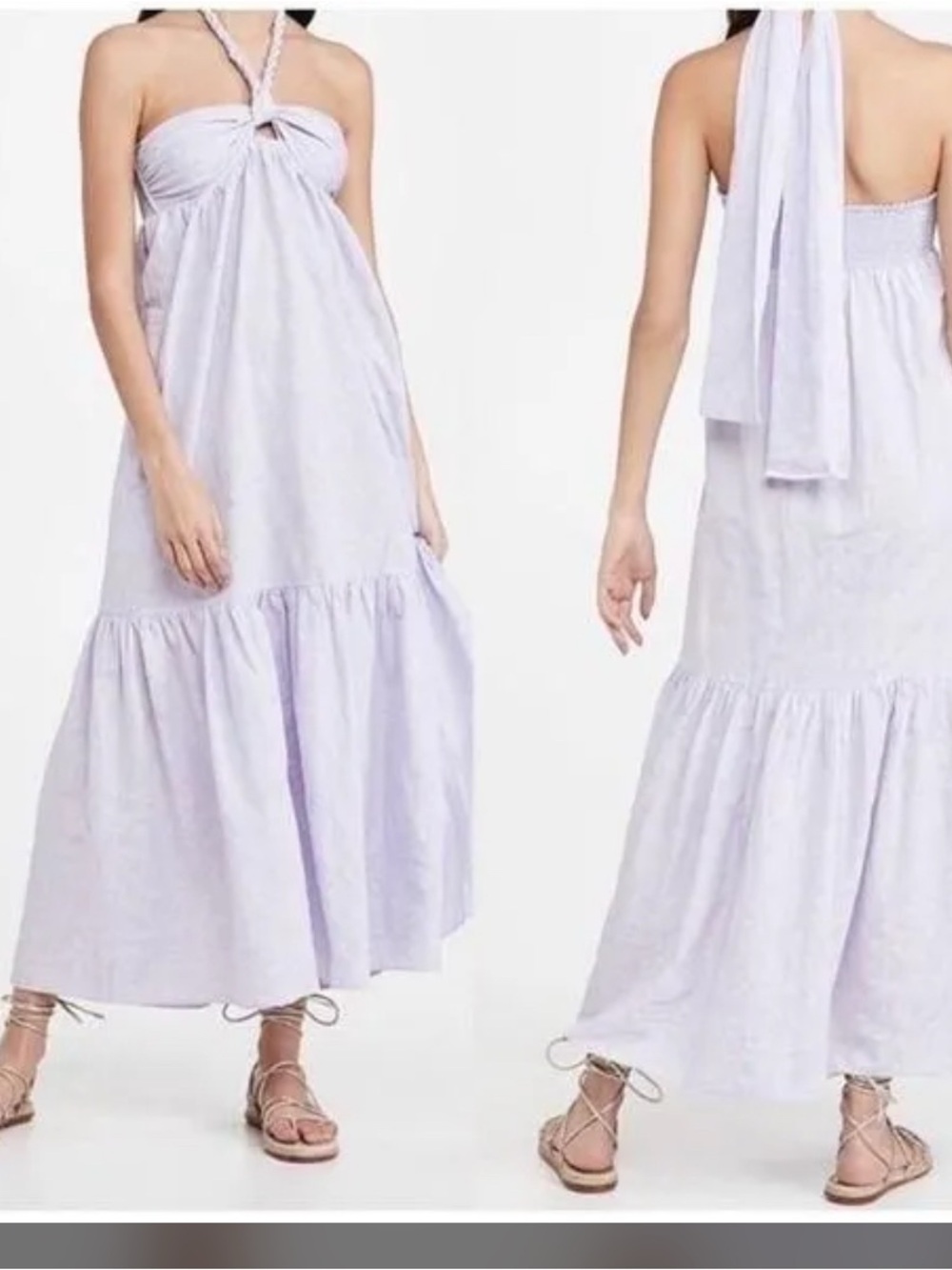 Mara Hoffman Swim Basilia Halter Maxi Dress Coverup